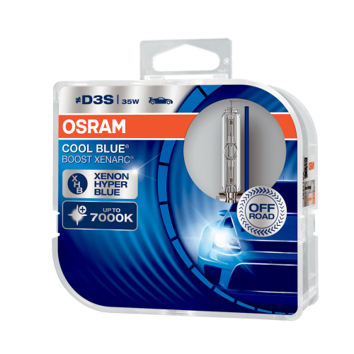 Osram 66340CBB-HCB Xen 35W Xenarc Cool Blue Boost 7000K PK32d-5 D3S 12V 2 Halogen Bulbs
