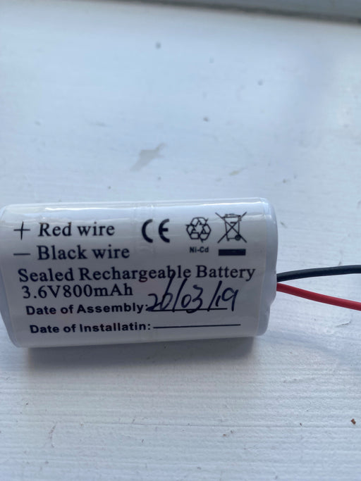 3/1AA1050-TRI-C007F 3.6V 1050<Ma Ni-Cd C007F Connector Triangle AA Emergency Batteries Easy Control Gear - Easy Control Gear