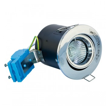 Selectric Die-Cast Steel 50W Adjustable GU10 Downlight with Polished Chrome Bezel