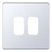 Selectric 5M-Plus GRID360 Polished Chrome 2 Gang Faceplate