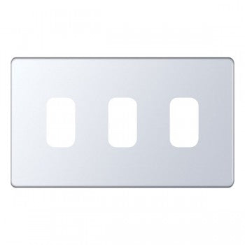 Selectric 5M-Plus GRID360 Polished Chrome 3 Gang Faceplate