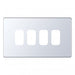 Selectric 5M-Plus GRID360 Polished Chrome 4 Gang Faceplate