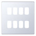 Selectric 5M-Plus GRID360 Polished Chrome 8 Gang Faceplate