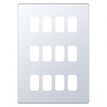 Selectric 5M-Plus GRID360 Polished Chrome 12 Gang Faceplate