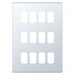 Selectric 5M-Plus GRID360 Polished Chrome 12 Gang Faceplate