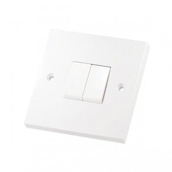 Selectric Square LG202-1 2 Gang 1 Way 10A Switch