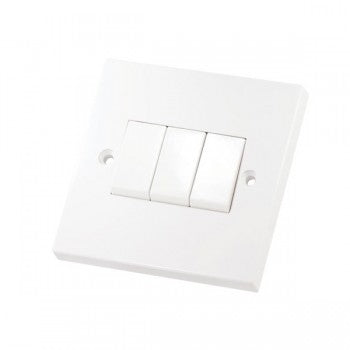 Selectric Square LG203-1 3 Gang 1 Way 10A Switch
