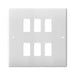 BG Nexus G86 Nexus Moulded 6 Gang White Front Plate - BG - sparks-warehouse