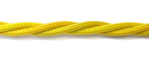 01005 Triple Twisted Braided Flex 3 core 0.75mm Yellow, mtr - Lampfix - Sparks Warehouse
