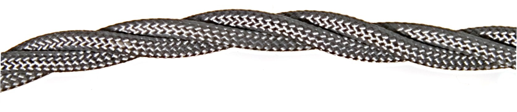 01012 Ecofix Triple Twisted Braided Flex 3 core 0.5mm Silver, mtr - Lampfix - Sparks Warehouse