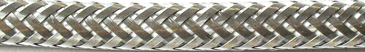 01016 Round Metal Braided Flex 3 core 0.5mm Silver, mtr - Lampfix - Sparks Warehouse