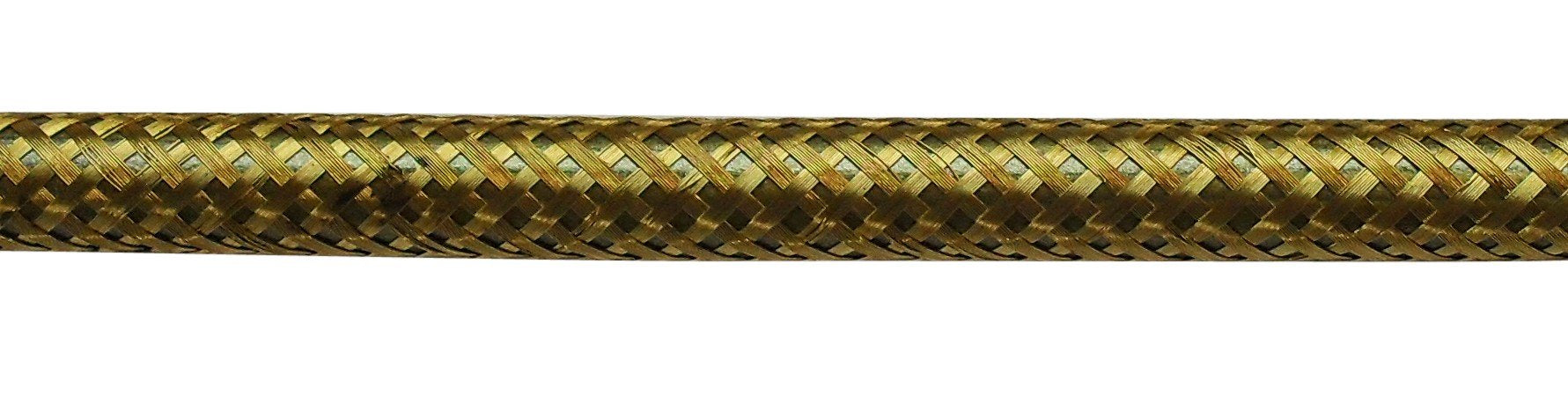 01022 Round Metal Braided Flex 3 core 0.5mm Brass, mtr - Lampfix - Sparks Warehouse