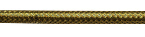 01022 Round Metal Braided Flex 3 core 0.5mm Brass, mtr - Lampfix - Sparks Warehouse
