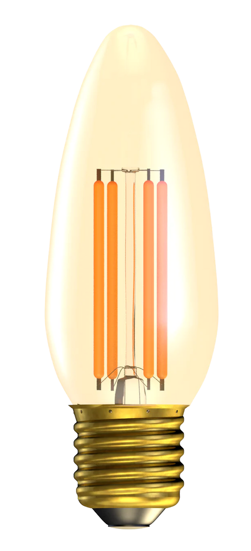 Bell 01432 - 4W LED Vintage Candle - ES, Amber, 2000K LED Vintage - Non Dimmable Bell - The Lamp Company
