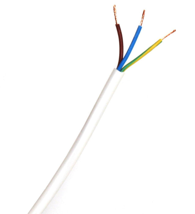 01680 2183Y 3 Core 0.5mm White, mtr - Lampfix - Sparks Warehouse