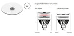 02183 - Soraa - Snap Lens - 2in Colour filter Clear LED Soraa - The Lamp Company