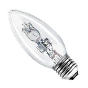C18ES-H-CA - Candle 18w E27 240v Clear Energy Saving Halogen Light Bulb - 35mm - 0635635603496 - The Lamp Company - Sparks Warehouse