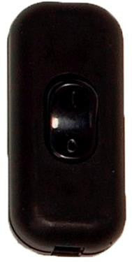 05294 - 3 Core Inline Switch Mini Black 2A - Lampfix - sparks-warehouse