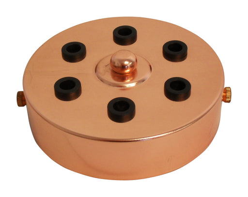 05391 Metalbrite Ceiling Rose Copper 100mm Ø 6-hole - Lampfix - Sparks Warehouse