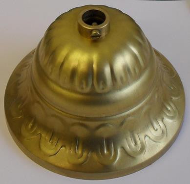 05504 - Decorative Brass Ceiling Cup with Securing Screw Height 58mm Ø90mm - Lampfix - sparks-warehouse