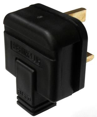 05538 - Plug 13A Resilient Black Extra Heavy Duty - Lampfix - sparks-warehouse
