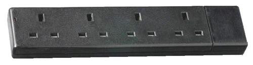 05595 - Nylon Trailing Socket 4G Black - LampFix - sparks-warehouse