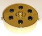05662 Metalbrite Ceiling Rose Brass 100mm Ø 6-hole - Lampfix - Sparks Warehouse