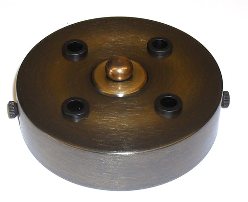 05664 Metalbrite Ceiling Rose Antique Brass (Brushed) 100mm Ø 4-hole - Lampfix - Sparks Warehouse