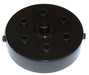 05668 Metalbrite Ceiling Rose Black 100mm Ø 6-hole - Lampfix - Sparks Warehouse