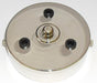 05669 - Metalbrite Ceiling Rose Nickel 100mm Ø 3-hole - LampFix - sparks-warehouse