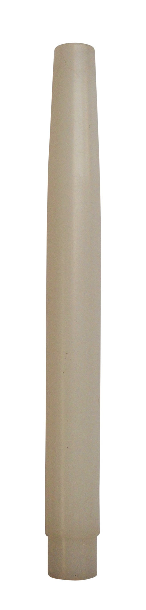 05718 E10 9" French Candle White 10mm Thread Entry - E10, White Plastic, 10mm Thread Entry - Lampfix - Sparks Warehouse