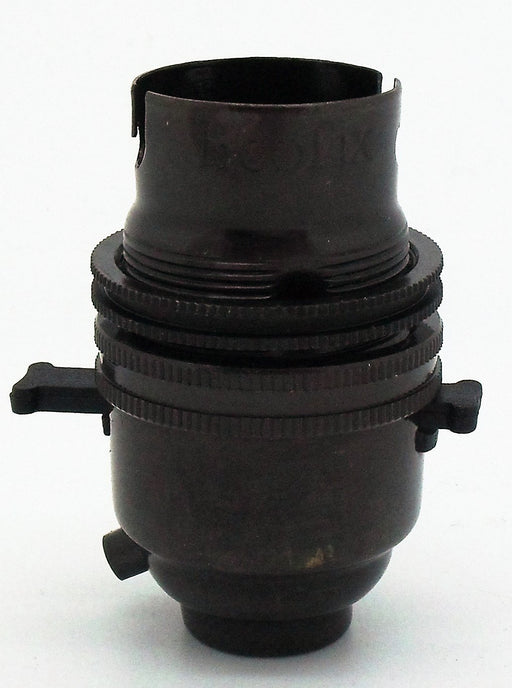 05735 Ecofix BC Lampholder ½" Switched Bronze External Earth - BC / Bayonet Cap / B22, Bronze, ½" Thread Entry - Lampfix - Sparks Warehouse