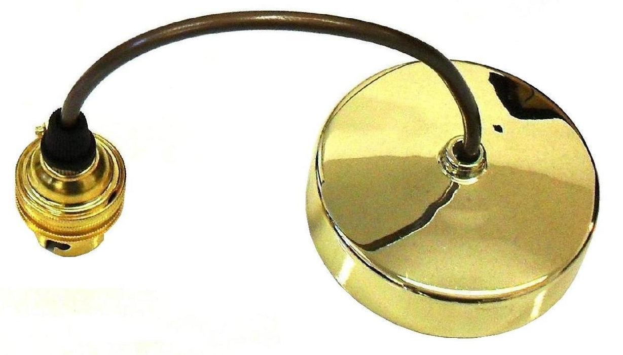 05752 Pendant Set 9" Brass (Gold Flex & Brass Lampholder) - Lampfix - Sparks Warehouse