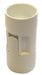 05811 SES Candle Lampholder 10mm, Height 50mm - Screw Terminal - SES / Small Edison Screw / E14, White Plastic, 10mm Thread Entry - Lampfix - Sparks Warehouse