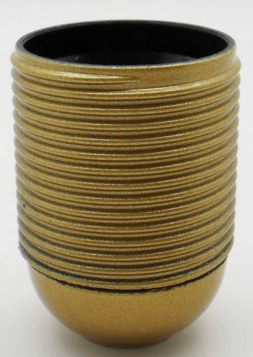 05957 Lampholder 10mm ES Threaded Skirt Gold - ES / Edison Screw / E27, Gold Plastic, 10mm Thread Entry - Lampfix - Sparks Warehouse