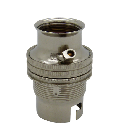 06226 - BC Lampholder 20mm Unswitched Nickel - To Fit 20mm Conduit Lampfix - Sparks Warehouse