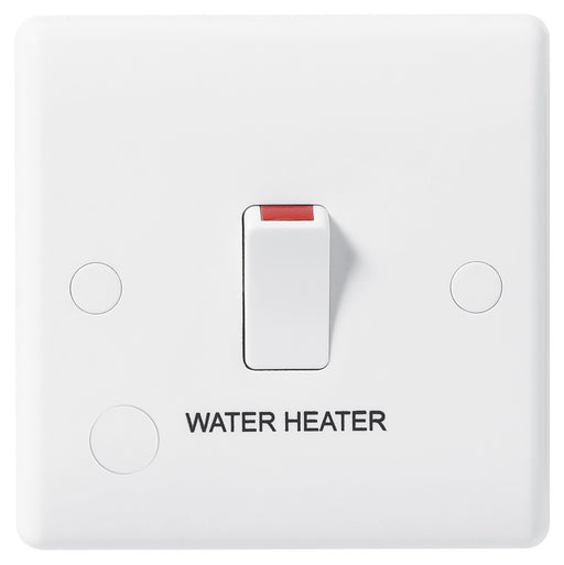 BG Nexus 832WH 20A Double Pole Switch FUSED With FLEX Outlet Labelled  *WATER HEATER* - BG - sparks-warehouse