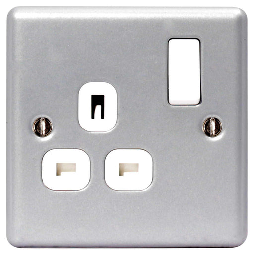 BG MC521 METAL CLAD 13A 1 Gang Double Pole Switched Socket - BG - sparks-warehouse