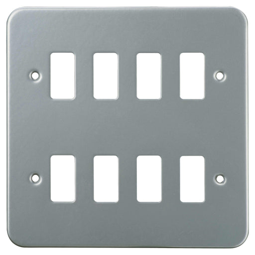 BG Nexus GMC8 Grid METAL CLAD 8 Gang Front Plate - BG - sparks-warehouse