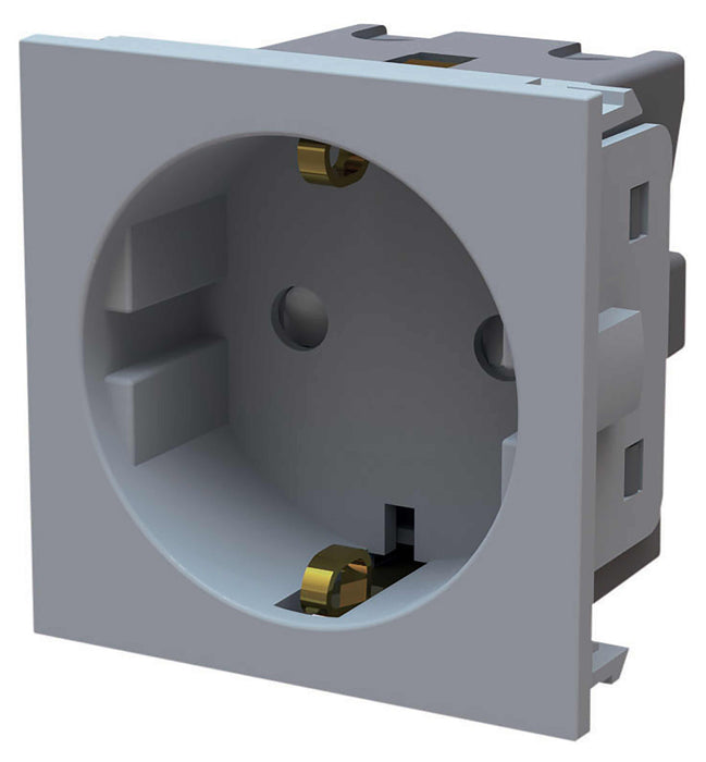 BG EMSCHSG SCHUKO Socket Unswitched GREY (50 X 50) - BG - sparks-warehouse