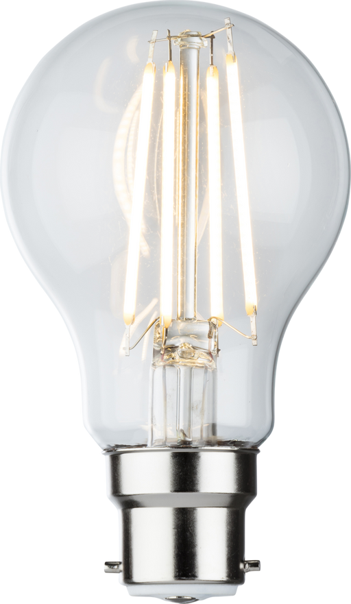 Knightsbridge GLSD8ABCC 230V 8W LED BC B22 Clear GLS Filament Lamp 2700K Dimmable ML Knightsbridge - Sparks Warehouse