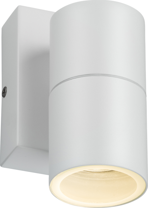 Knightsbridge OWALL1WP 230V IP54 GU10 Fixed Single Wall Light with Photocell Sensor - White KB Knightsbridge - Sparks Warehouse