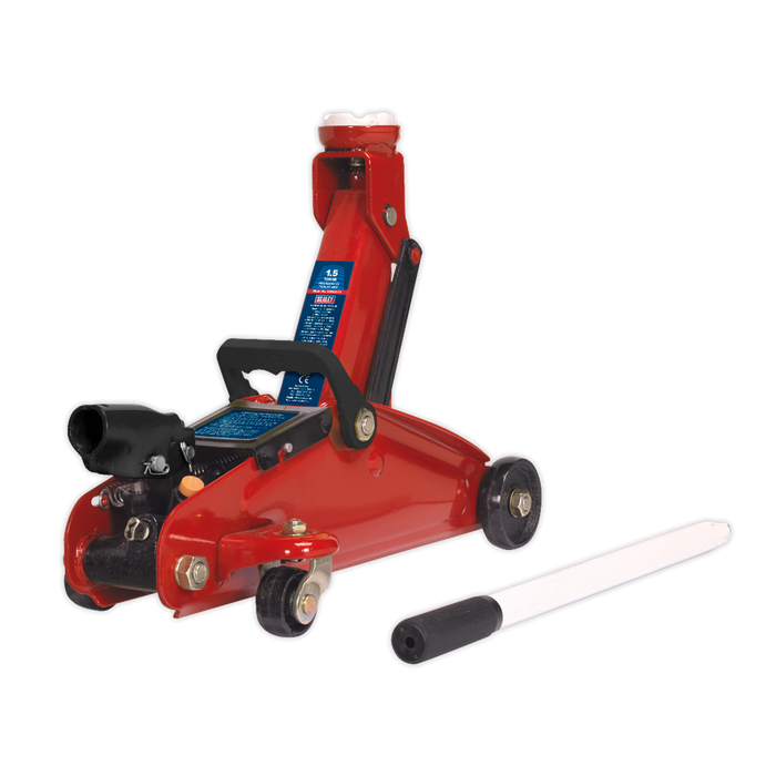 Sealey - 1015CX Trolley Jack 1.5tonne Short Chassis Jacking & Lifting Sealey - Sparks Warehouse