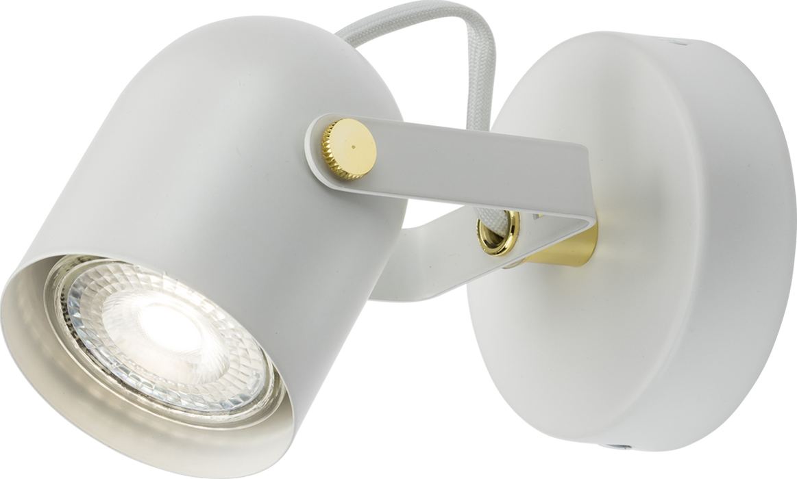 Knightsbridge CSPT1W  – 230V GU10 Single Spotlight – Matt White Ceiling Light Knightsbridge - Sparks Warehouse