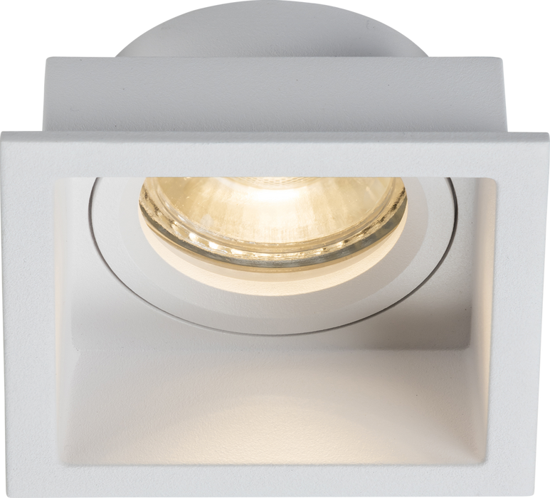 Knightsbridge DIA1FSW Dipa Single Fixed Square Anti-Glare Downlight White ML Knightsbridge - Sparks Warehouse