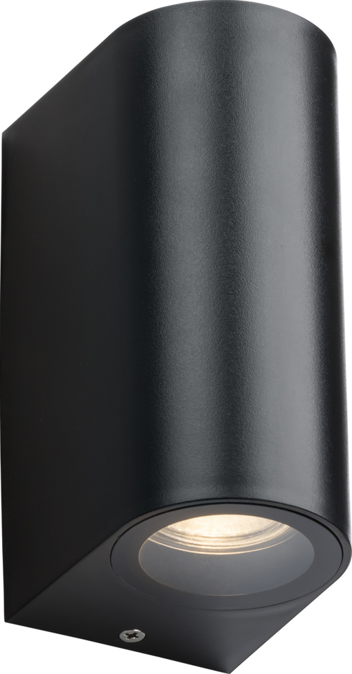 Knightsbridge ALC2BK ALANA - 230V IP65 GU10 Polycarbonate Up/Down Wall light - Black Outdoor Lighting Knightsbridge - Sparks Warehouse