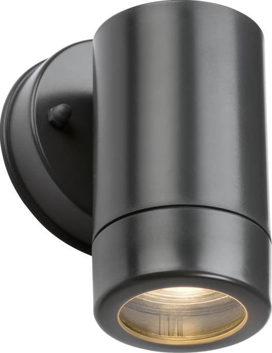 Knightsbridge EA1A EAMON - 230V IP54 GU10 Polycarbonate Single Wall light - Anthracite Outdoor Lighting Knightsbridge - Sparks Warehouse