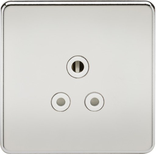 Knightsbridge SF5APCW Screwless 5A Unswitched Socket - Polished Chrome With White Insert KB Knightsbridge - Sparks Warehouse