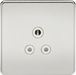 Knightsbridge SF5APCW Screwless 5A Unswitched Socket - Polished Chrome With White Insert KB Knightsbridge - Sparks Warehouse
