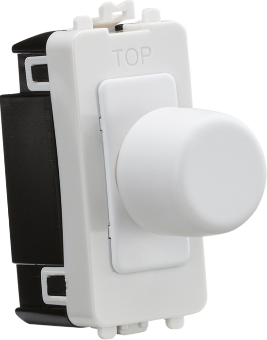 Knightsbridge GDM150IMW 1G 2-way 10-150W (5-100W LED) intelligent dimmer - matt white Knightsbridge - Sparks Warehouse